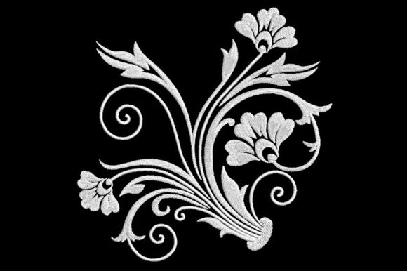 Baroque Floral Embroidery: A Simple and Elegant Addition to Your Creative Projects