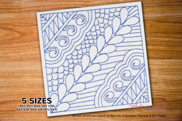 Exploring the Elegance of Abstract Floral Background Redwork