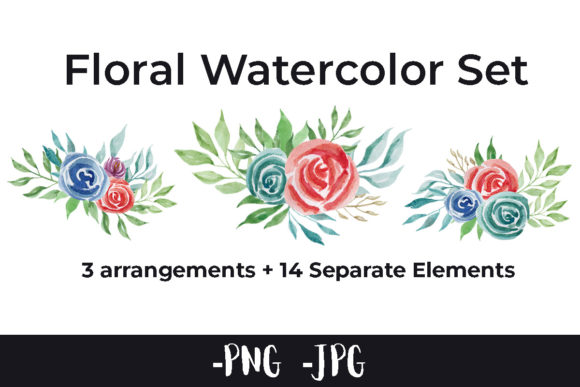 Exploring the Versatility of Watercolor Flower Arrangements Set