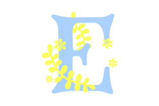 Floral Alphabet - E: A Delicate and Elegant Design