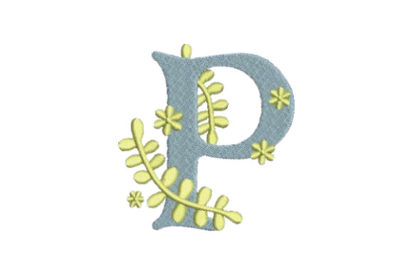 Floral Alphabet P: A Touch of Elegance for Your Personalized Projects