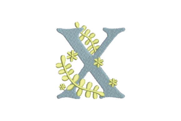 Floral Alphabet X: A Strategic and Elegant Embroidery Design for Your Brand