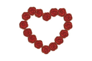 Heart Made of Roses: A Floral Embroidery Delight