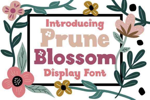 Prune Blossom: Elevating Your Designs with a Floral Theme Font