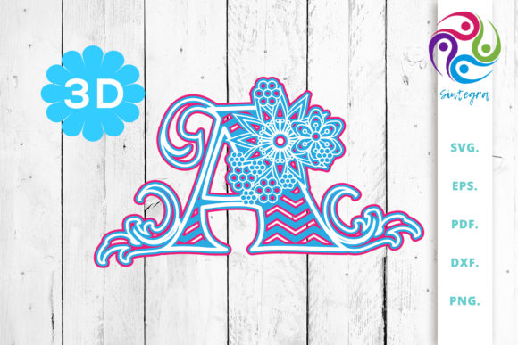 Unlocking Creativity with 3D Multilayer Floral Chevron Letter a