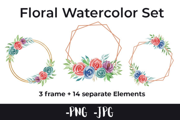 Watercolor Flower Frame Set: A Versatile Tool for Creative Projects